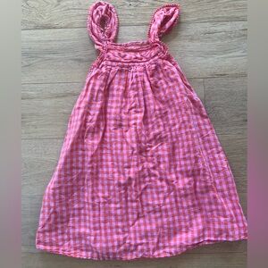 Crewcuts Pink and Orange Gingham Dress